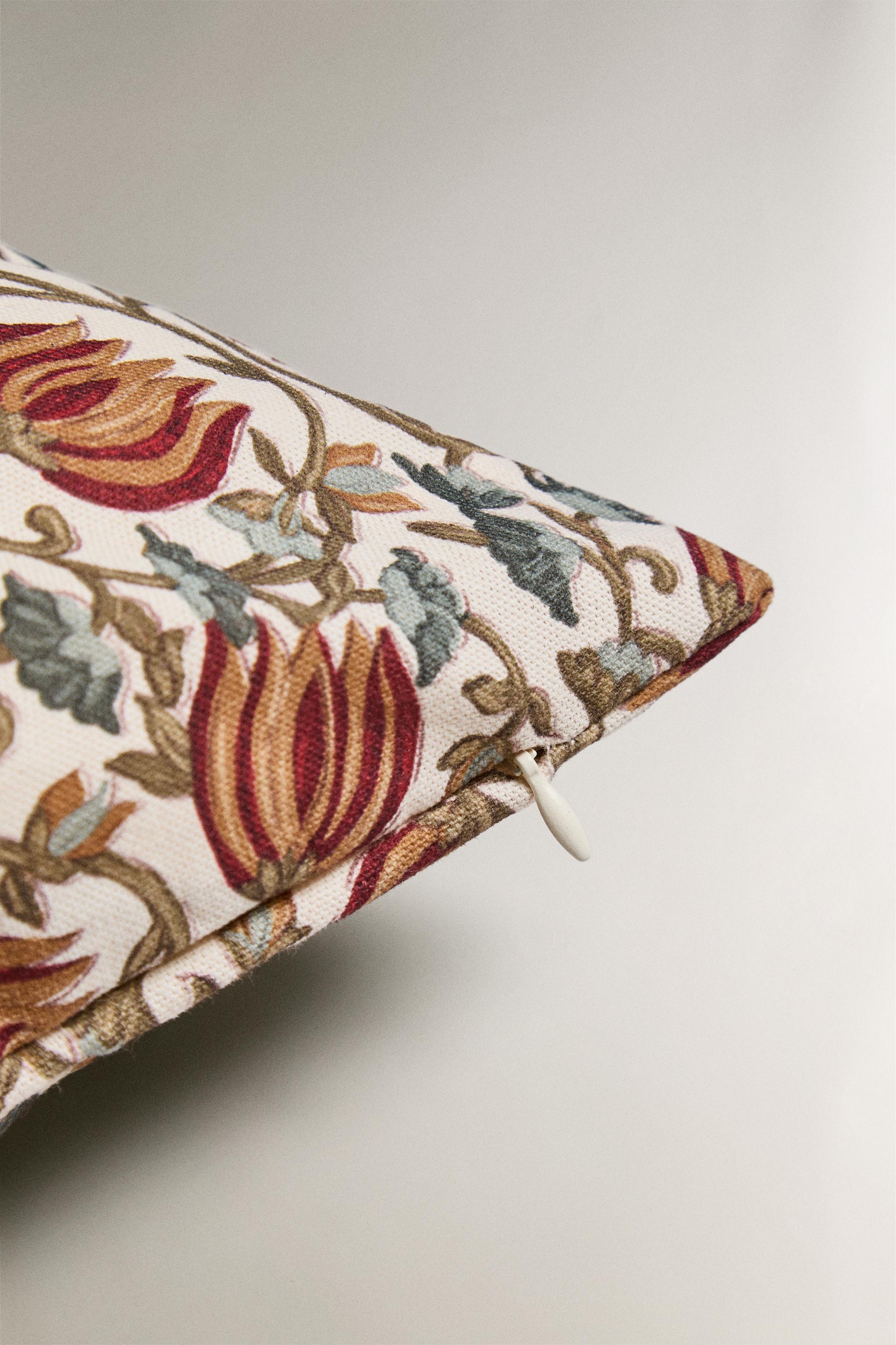 HOUSSE DE COUSSIN IMPRIMÉ FLEURI